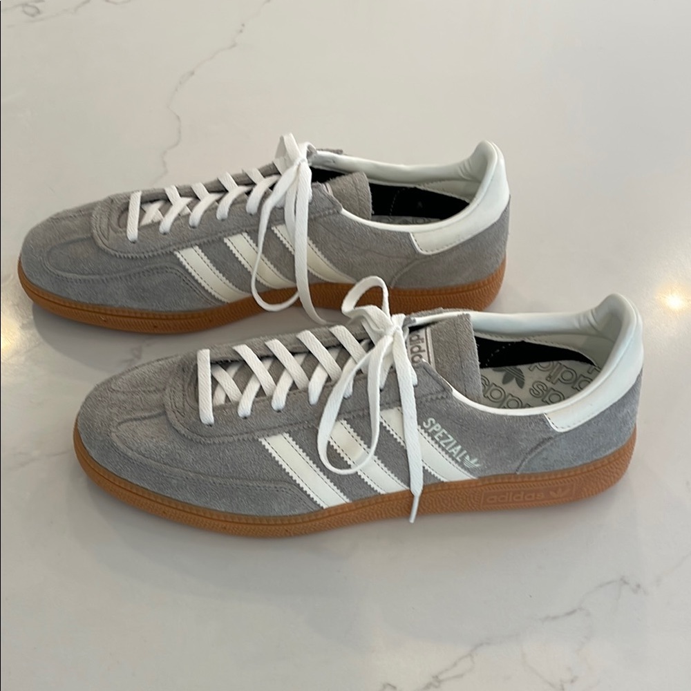Adidas Gray and White Classic Sneakers